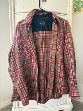 Country Road Red Plaid Lightweight Shirt Jacket
